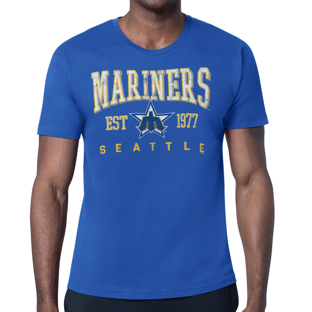  Seattle Mariners Starter Distressed Logo T-Shirt - Royal